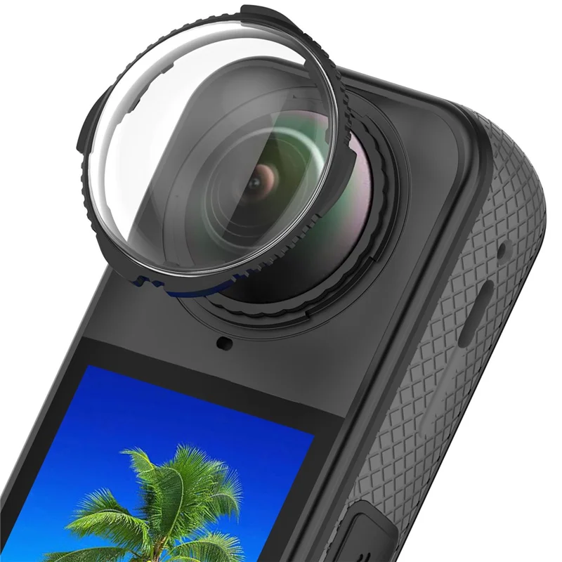 Para Insta360 X4 2 Protetores de Lente em Vidro Temperado Óptico para Câmera - Preto
