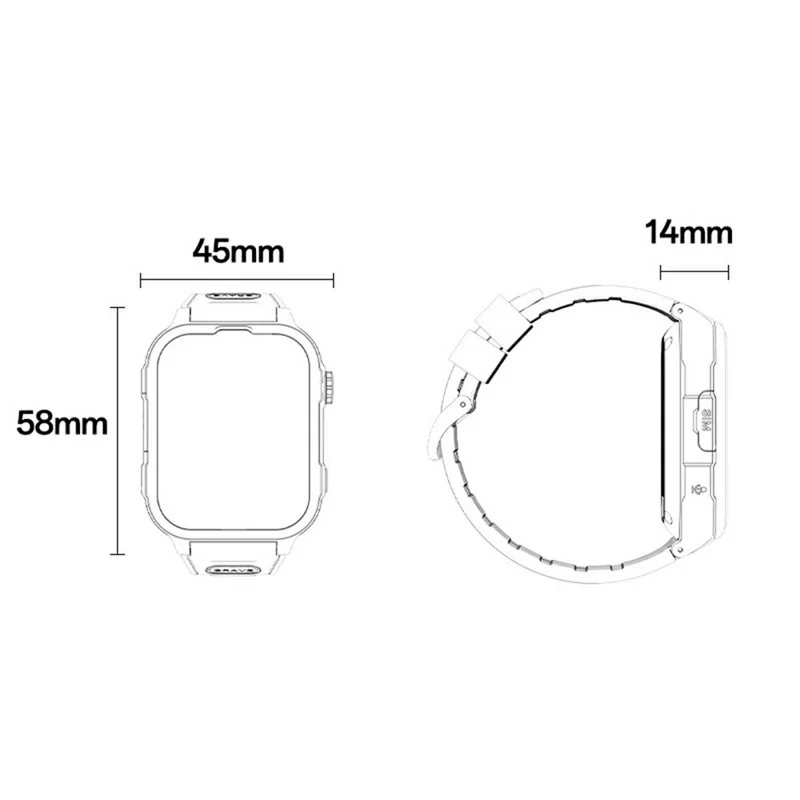 YESIDO IO37 For Children 4G Smartwatch IP67 Waterproof GPS Tracking Video Call Wrist Watch with SOS Function - Orange