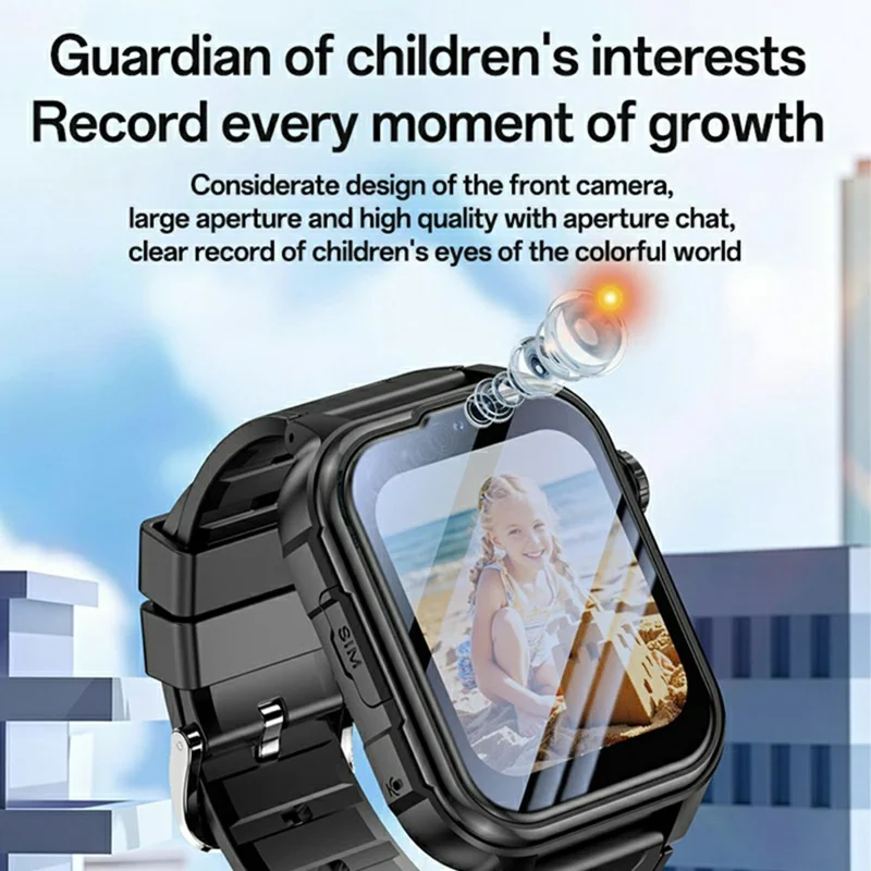 YESIDO IO37 For Children 4G Smartwatch IP67 Waterproof GPS Tracking Video Call Wrist Watch with SOS Function - Orange