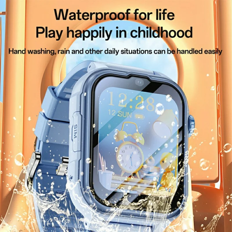 YESIDO IO37 For Children 4G Smartwatch IP67 Waterproof GPS Tracking Video Call Wrist Watch with SOS Function - Orange