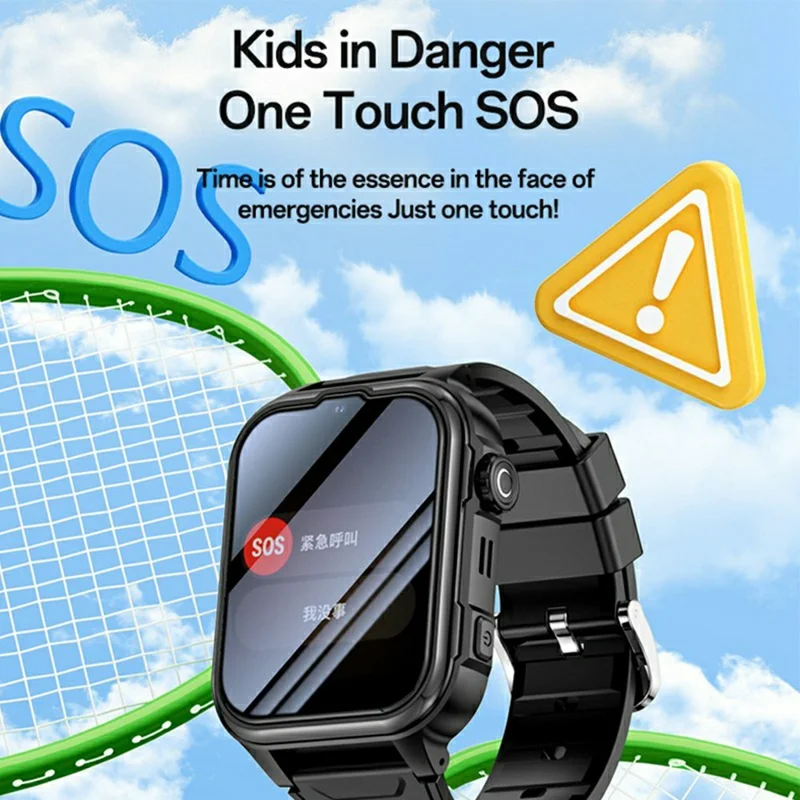 YESIDO IO37 For Children 4G Smartwatch IP67 Waterproof GPS Tracking Video Call Wrist Watch with SOS Function - Orange