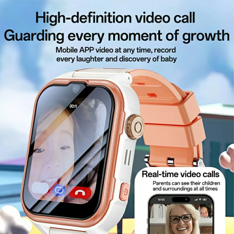 YESIDO IO37 For Children 4G Smartwatch IP67 Waterproof GPS Tracking Video Call Wrist Watch with SOS Function - Blue