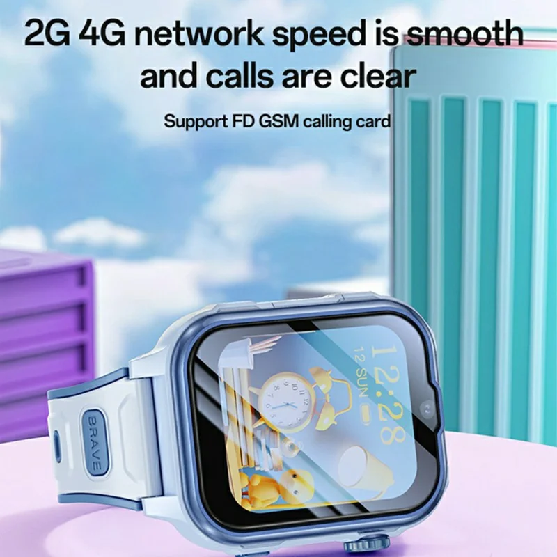 YESIDO IO37 For Children 4G Smartwatch IP67 Waterproof GPS Tracking Video Call Wrist Watch with SOS Function - Blue