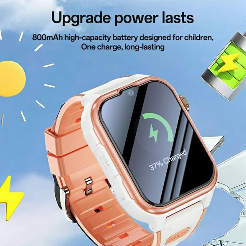 YESIDO IO37 For Children 4G Smartwatch IP67 Waterproof GPS Tracking Video Call Wrist Watch with SOS Function - Blue