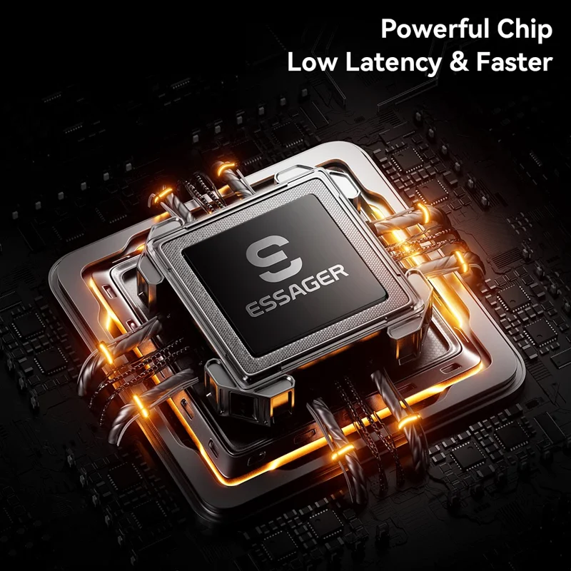 ESSAGER Externe DVD Drive 8X Lees/Schrijf Externe Optische Drive met Hoogwaardige Chip voor Laptop PC - Zwart