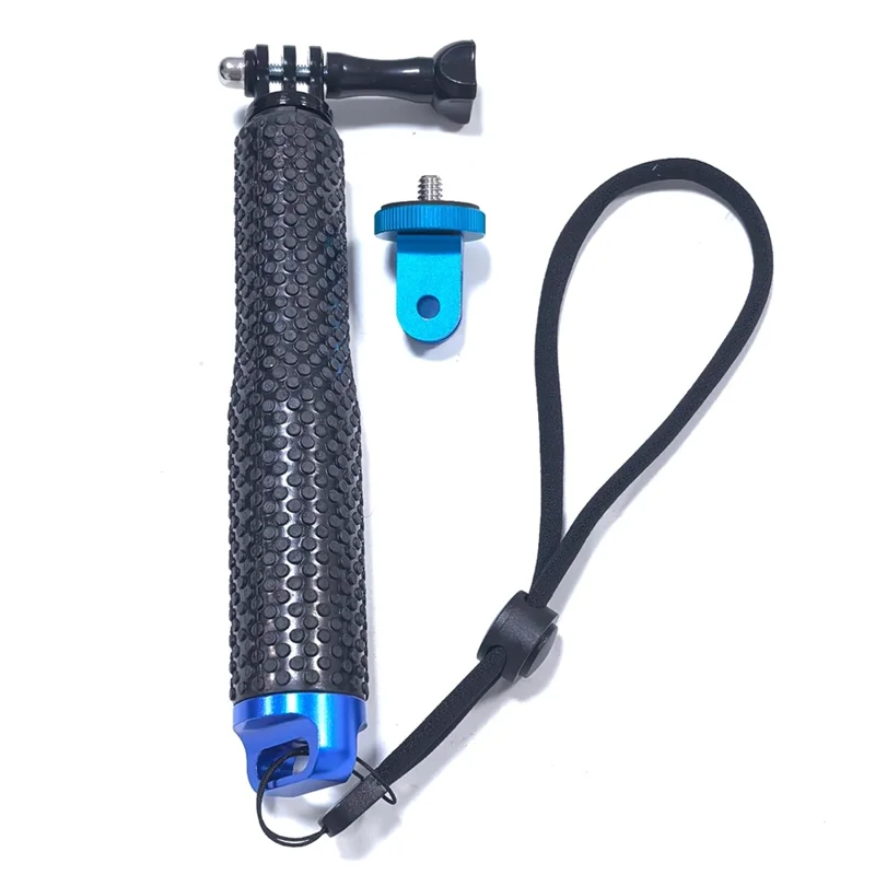 19 Inch Aluminum Selfie Stick For GoPro  /  DJI  /  Insta360 Action Camera Extendable Monopod 1 / 4 Screw Mount - Blue