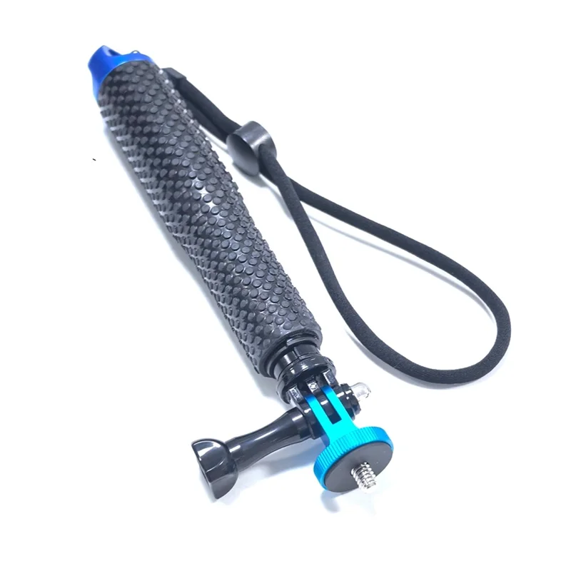 19 Inch Aluminum Selfie Stick For GoPro  /  DJI  /  Insta360 Action Camera Extendable Monopod 1 / 4 Screw Mount - Blue