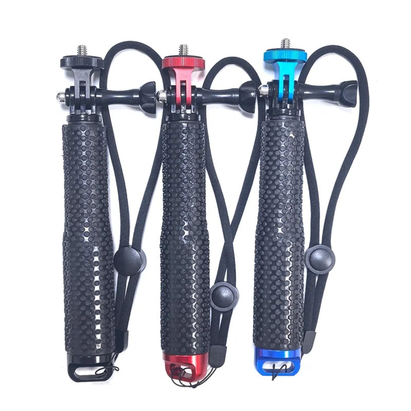 19 Inch Aluminum Selfie Stick For GoPro  /  DJI  /  Insta360 Action Camera Extendable Monopod 1 / 4 Screw Mount - Blue