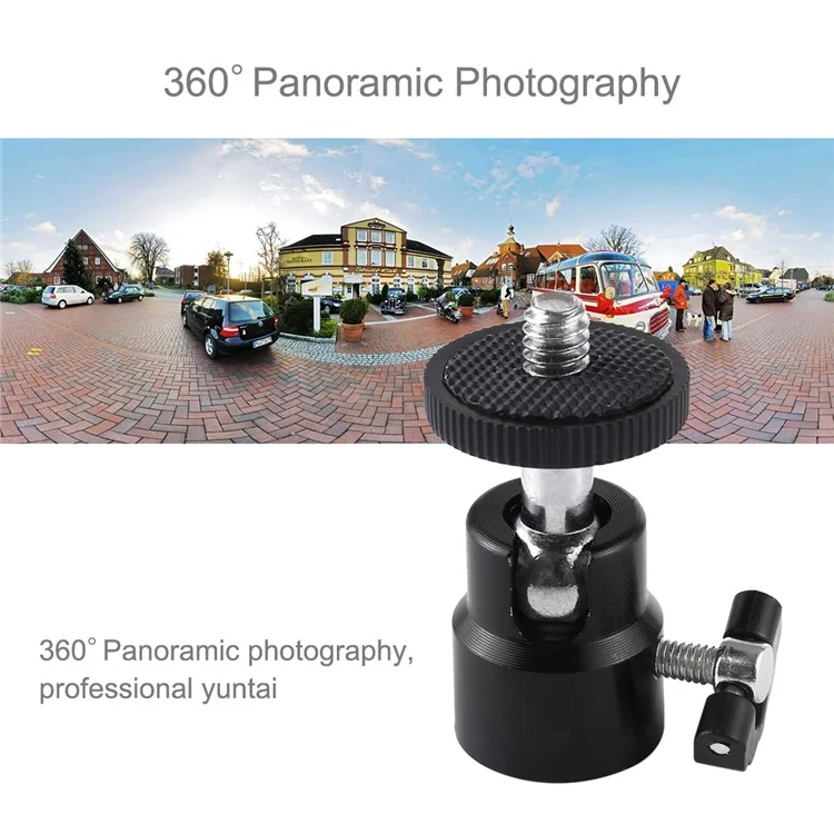 PULUZ PU412 1/4 inch Screw Metal Tripod Ball Head Adapter with Lock