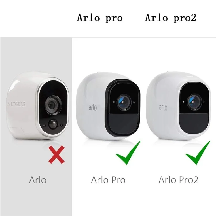 Cubiertas de Máscaras a Prueba de Choques de Silicona Para Arlo Pro/Arlo Pro 2 Cámaras Caso de Seguridad Protector - Negro