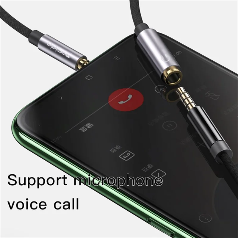 YESIDO YAU26 100cm 3.5mm Male to Female Stereo Audio Extension Adapter Cable