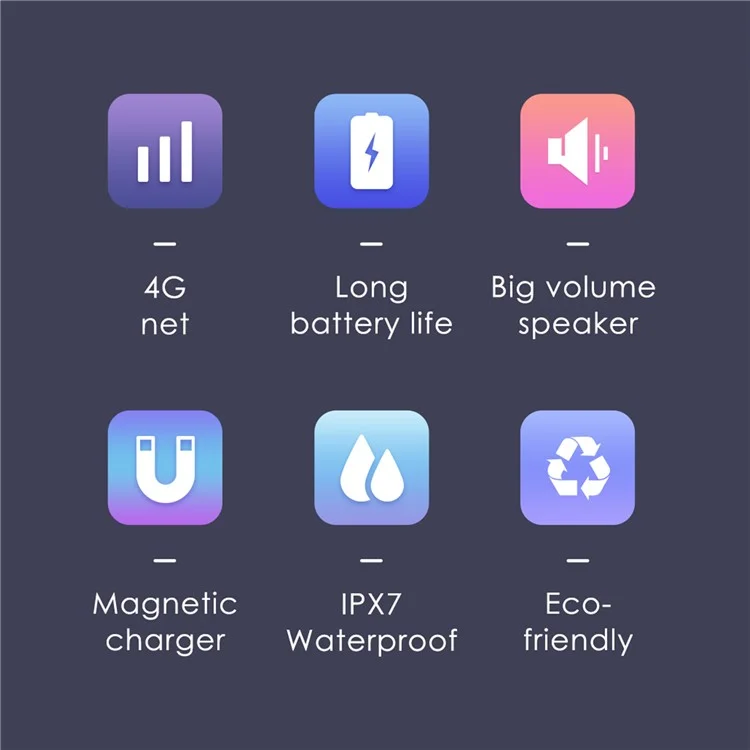 Montre connectée pour enfants K9 4G 1,4 pouces avec écran tactile, WiFi, appel vidéo, GPS et caméra rechargeable - Bleu