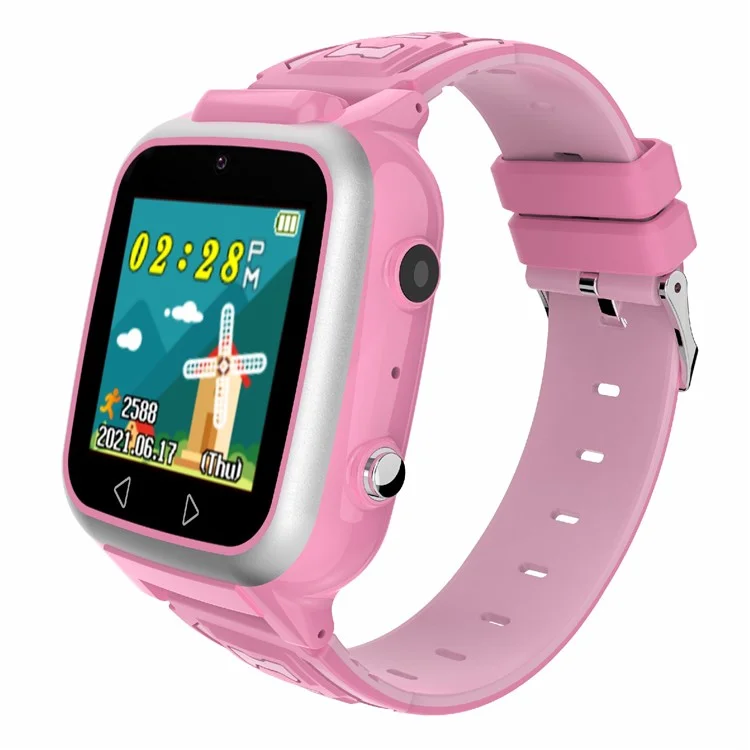 Y08 1.44inch Kinder Smart Watch Music Mp3 Player Foto Bildungsspiele Schrittzähler - Rosa