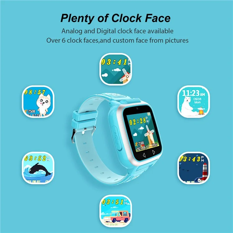 Y08 1.44inch Kinder Smart Watch Music Mp3 Player Foto Bildungsspiele Schrittzähler - Rosa