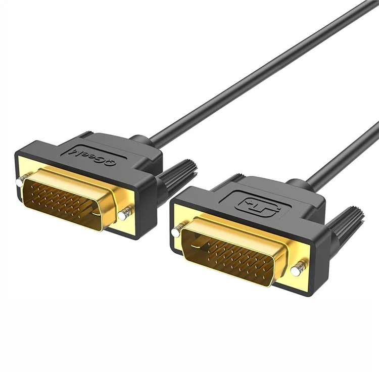 QGEEM QG-HD15 1m DVI to DVI Cable Male to Male Dual-Link DVI Cable Adapter Support 2560x1600/60Hz Compatible with DVI-D (24+1)