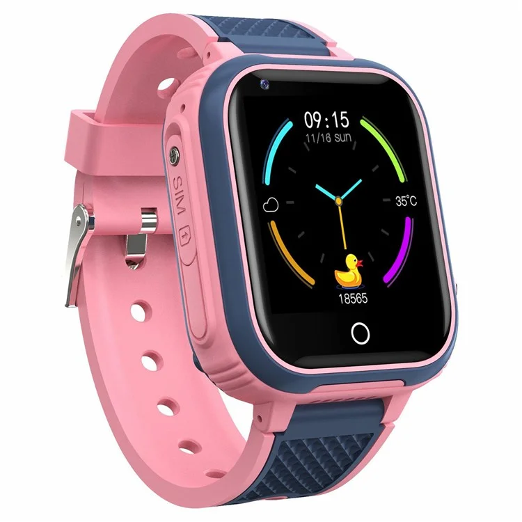 LT21 1,4 Pouce IPS Screen Tactile Kid-wrist Montre Bracelet Intelligent Imperméable Avec Emplacement D'alarme de L'appareil Photo - Rose