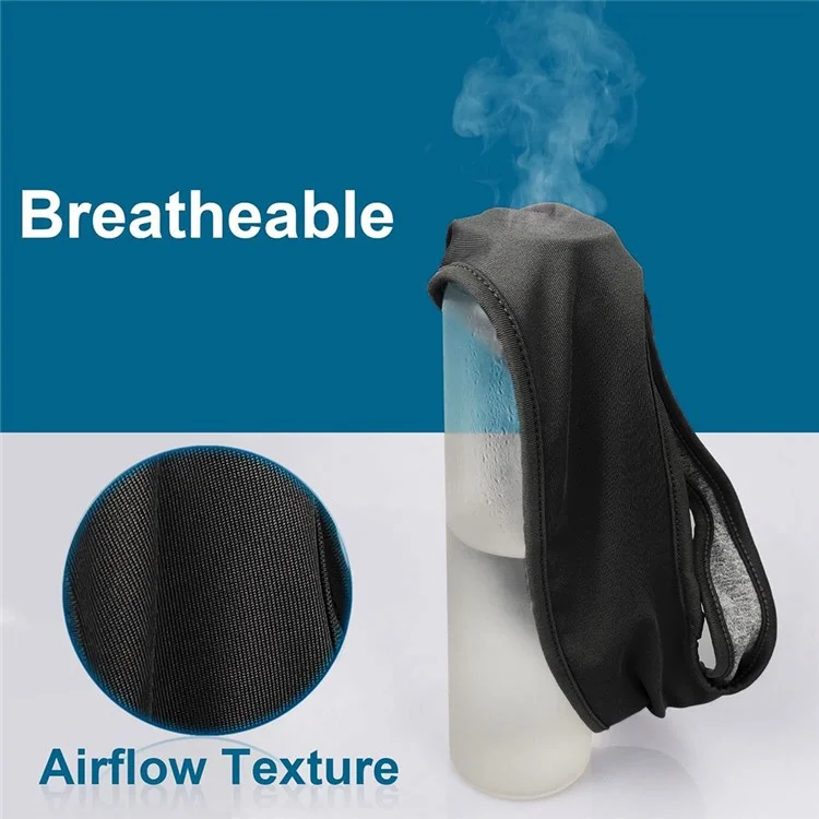 Masque pour les yeux VR réglable, bandeau de transpiration VR respirant, couvre-visage VR pour hommes et femmes - Tout noir