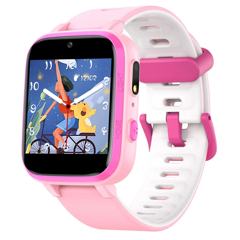Y90 PRO Kids Smart Watch Waterproof Dual Camera Pedometer Flashlight Music Game Student Smart Bracelet - Pink