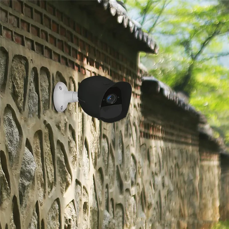 Capa de Silicone Para Arlo Pro / Pro 2, Caso de Proteção de Proteção Resistente a uv Pele de Segurança da Câmera - Preto