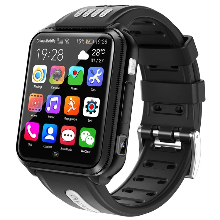 H1PRO 1,83" Large Screen Smart Phone Watch 4G Dual Camera Kids Watch 2+16G - Schwarz / Grau