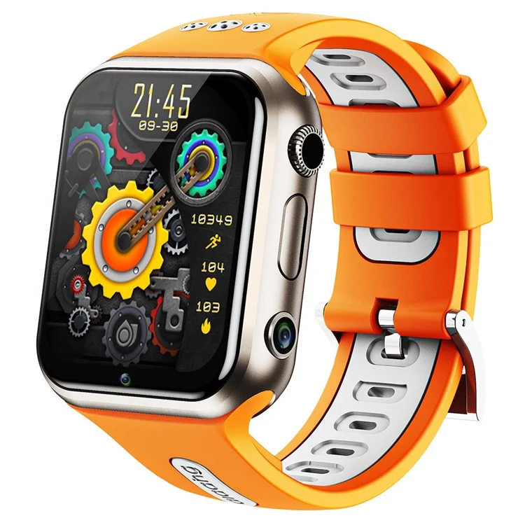 Reloj inteligente para niños W5PRO con cámara dual 2+16G, resistente al agua, pantalla IPS de 1,83 pulgadas, 4G - Naranja