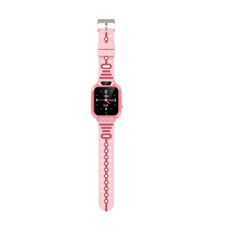 Reloj inteligente para niños DH11 de 1.44 pulgadas con pantalla táctil, WiFi, rastreador de posición LBS, llamada de video SOS y pulsera - Rosa