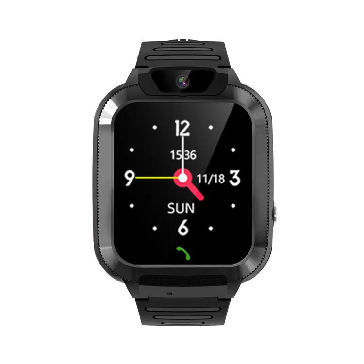 DH11 Reloj inteligente para niños de 1,44 pulgadas con pantalla táctil, 4G, WiFi, rastreador de posición LBS, SOS y videollamada - Negro