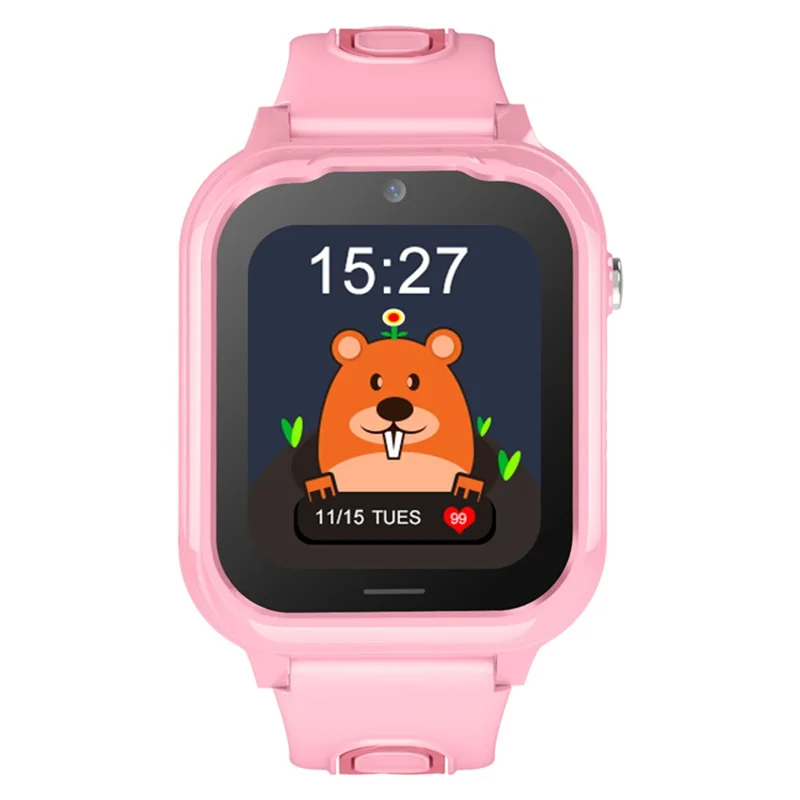 D38 4G Kids Smart Watch Children GPS Tracker Voice Call SOS Function Alarm Clock Android 4.4 Phone Watch - Pink