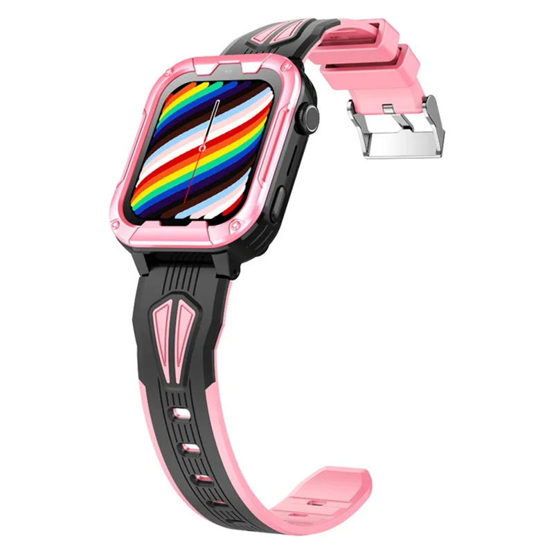 D39B Android 8.1 1+8G Children GPS Tracker Watch Kids Smart Watch Phone Support SOS, Video Call - Pink