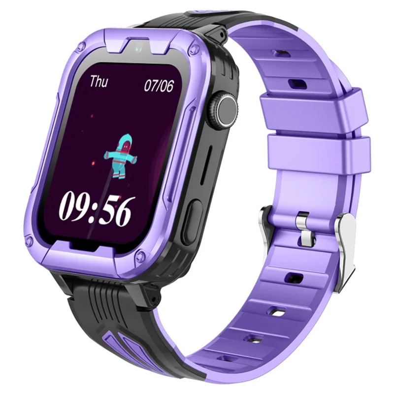 D39B Android 8.1 1+8G Children GPS Tracker Watch Kids Smart Watch Phone Support SOS, Video Call - Purple