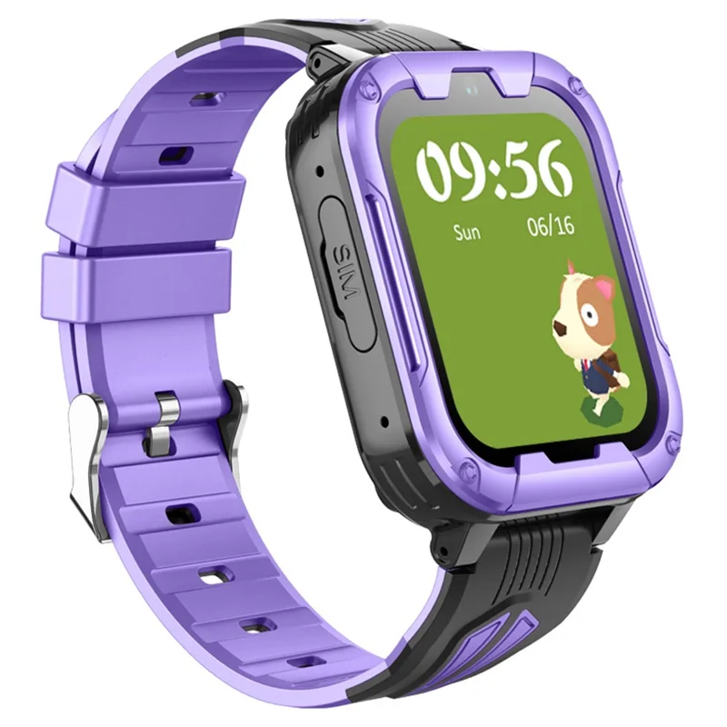 D39B Android 8.1 1+8G Children GPS Tracker Watch Kids Smart Watch Phone Support SOS, Video Call - Purple