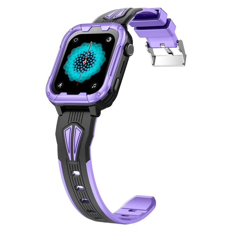 D39B Android 8.1 1+8G Children GPS Tracker Watch Kids Smart Watch Phone Support SOS, Video Call - Purple