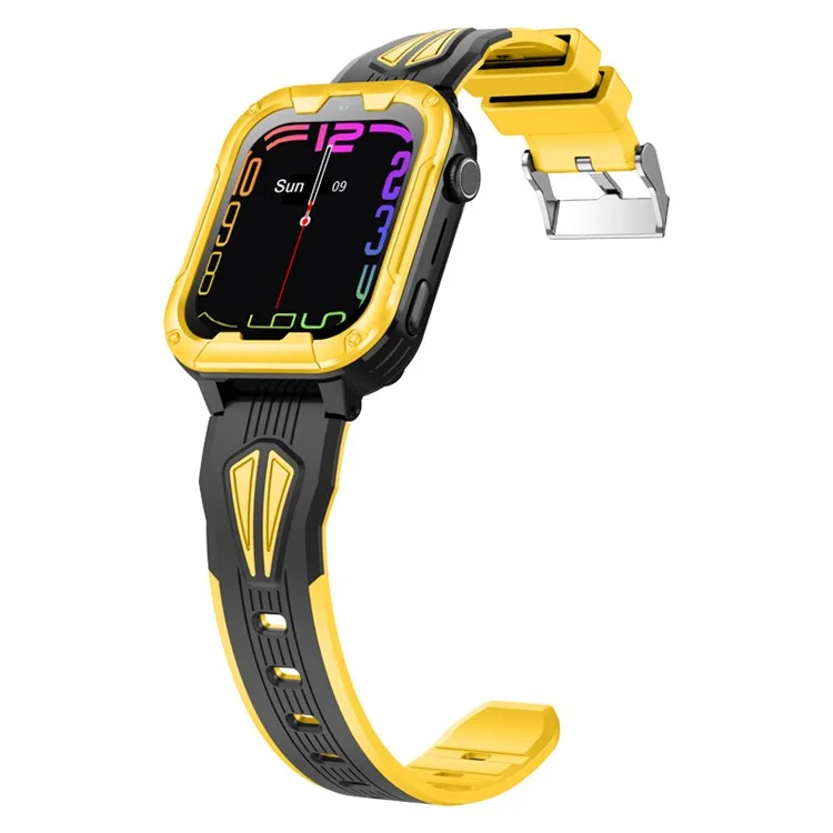 D39B Android 8.1 1+8G Children GPS Tracker Watch Kids Smart Watch Phone Support SOS, Video Call - Yellow