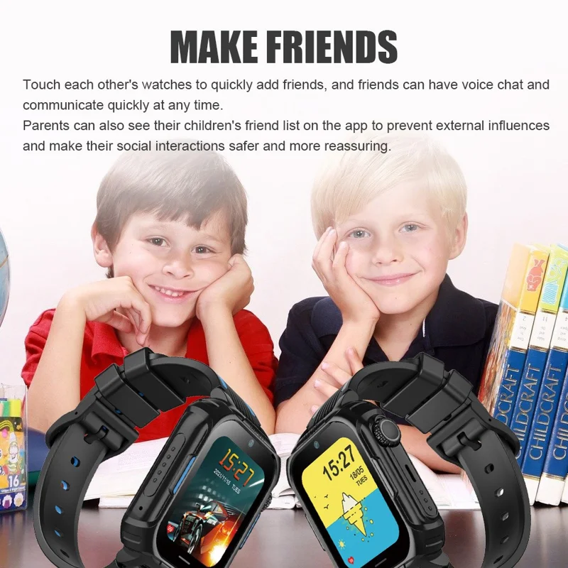 D38-2 Voice Call Alarm Clock Children Watch Android 4.4 4G Kids Smart Watch Phone GPS Tracker - Blue