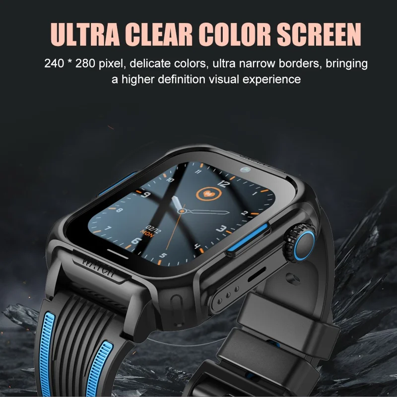 D38-2 Voice Call Alarm Clock Children Watch Android 4.4 4G Kids Smart Watch Phone GPS Tracker - Blue