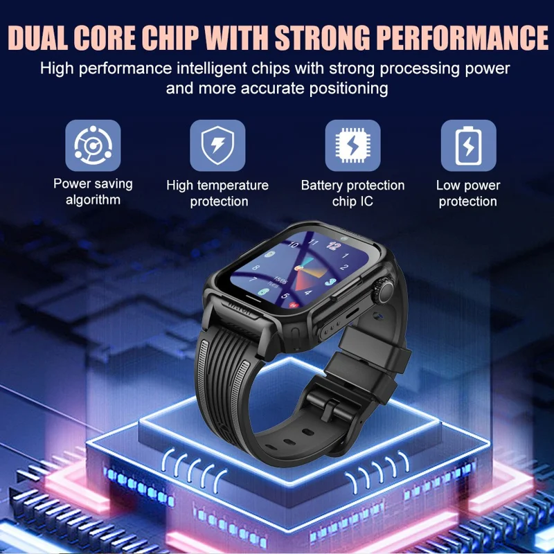 D38-2 Voice Call Alarm Clock Children Watch Android 4.4 4G Kids Smart Watch Phone GPS Tracker - Blue