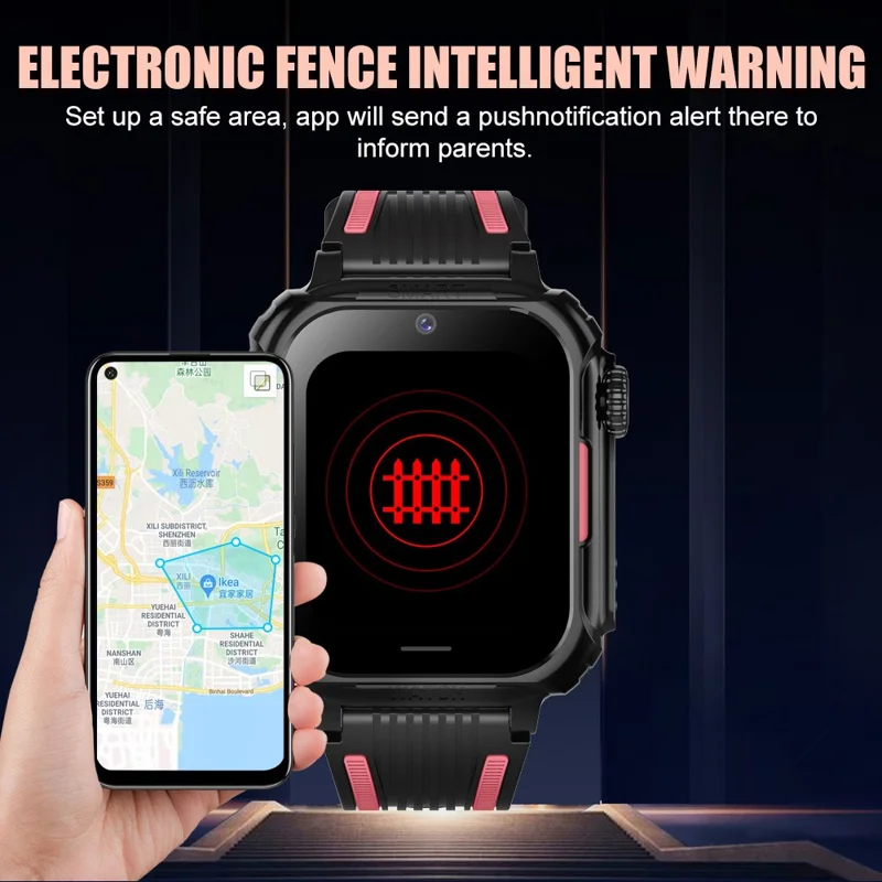 D38-2 Voice Call Alarm Clock Children Watch Android 4.4 4G Kids Smart Watch Phone GPS Tracker - Blue