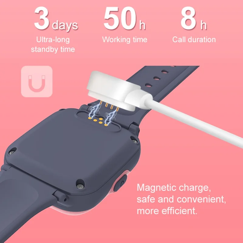 D31 Android 8.1 4G 1+8G Phone Watch Children GPS Tracker Voice Call SOS Function Kids Smart Watch - Blue