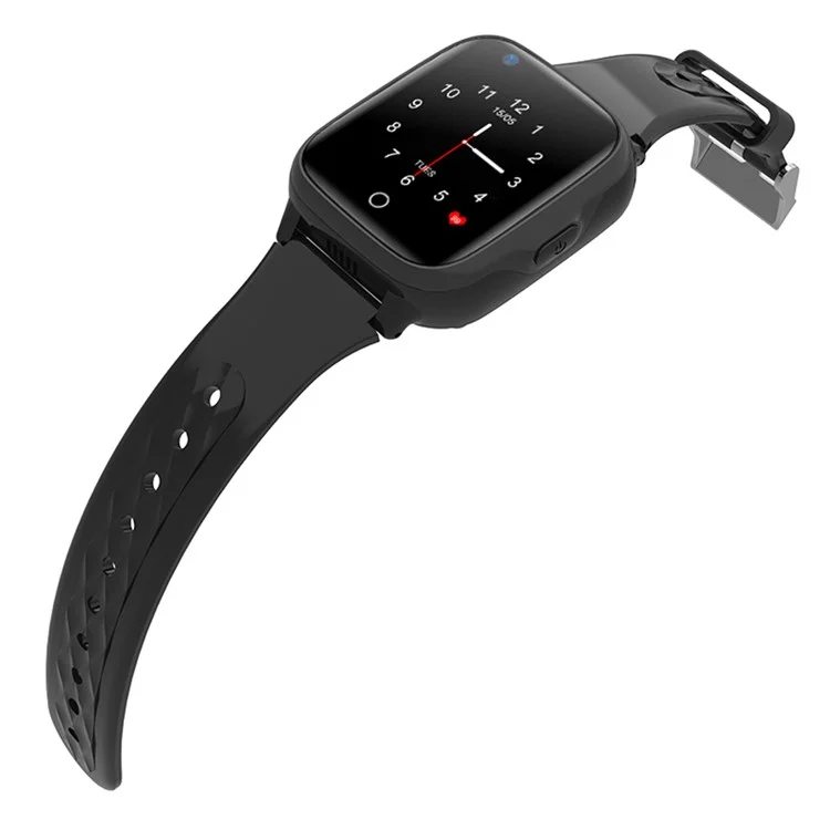 Montre intelligente 4G pour enfants D31-C à faible consommation, appel vidéo HD, chat vocal SOS - Noir