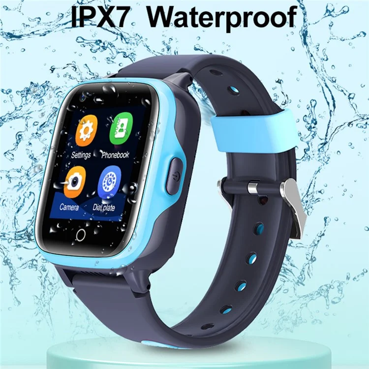 Montre intelligente 4G pour enfants D31-C à faible consommation, appel vidéo HD, chat vocal SOS - Noir