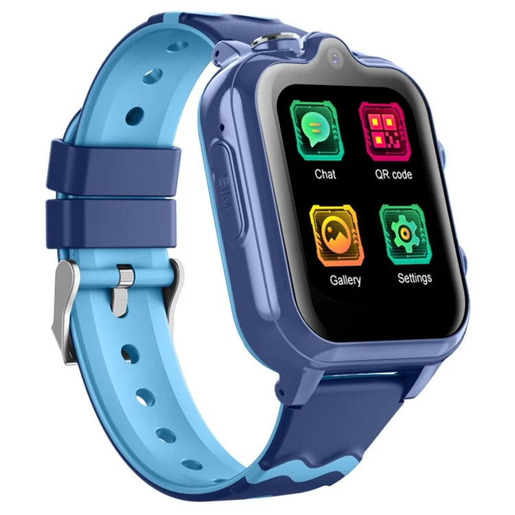 D35-C 4G Phone Kids Smart Watch GPS Tracker Zwei-Wege-Videoanruf Dual-Lens-Uhr für Kinder - Blau