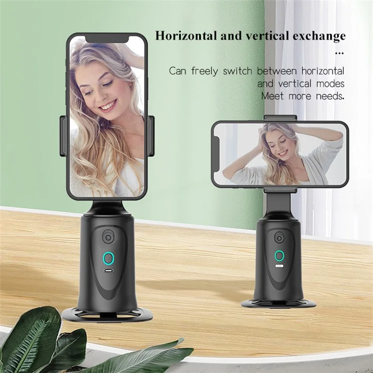 Q9 360 Graus de Rotação Inteligente AI Follow Gimbal Rastreamento Facial Suporte de Câmera de Telefone Fotografia