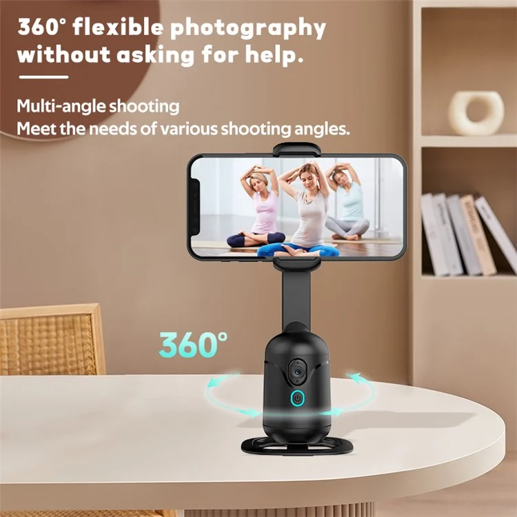 Estabilizador de Gimbal Inteligente de Dobra 360 Graus Q7 com Rastreamento Facial Portátil, Estabilizador de Mão para Transmissão ao Vivo