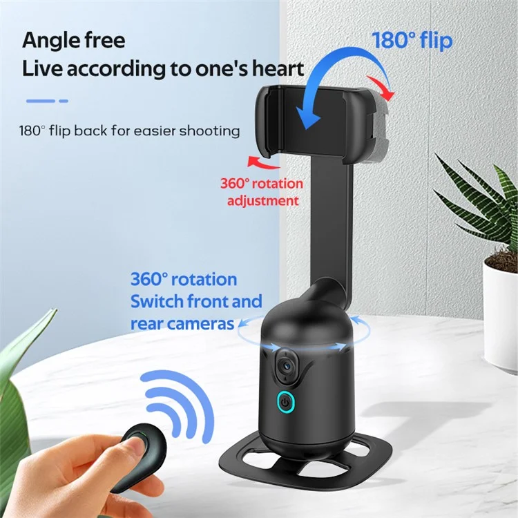 Estabilizador de Gimbal Inteligente de Dobra 360 Graus Q7 com Rastreamento Facial Portátil, Estabilizador de Mão para Transmissão ao Vivo