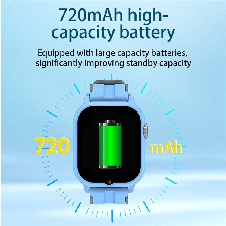 Montre connectée intelligente T9 avec écran de 1,89 pouces, SOS 4G SIM 2 Go+32 Go, pour enfants - Noir