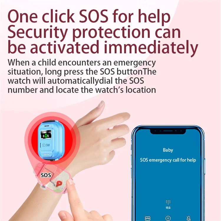 Montre connectée intelligente T9 avec écran de 1,89 pouces, SOS 4G SIM 2 Go+32 Go, pour enfants - Noir