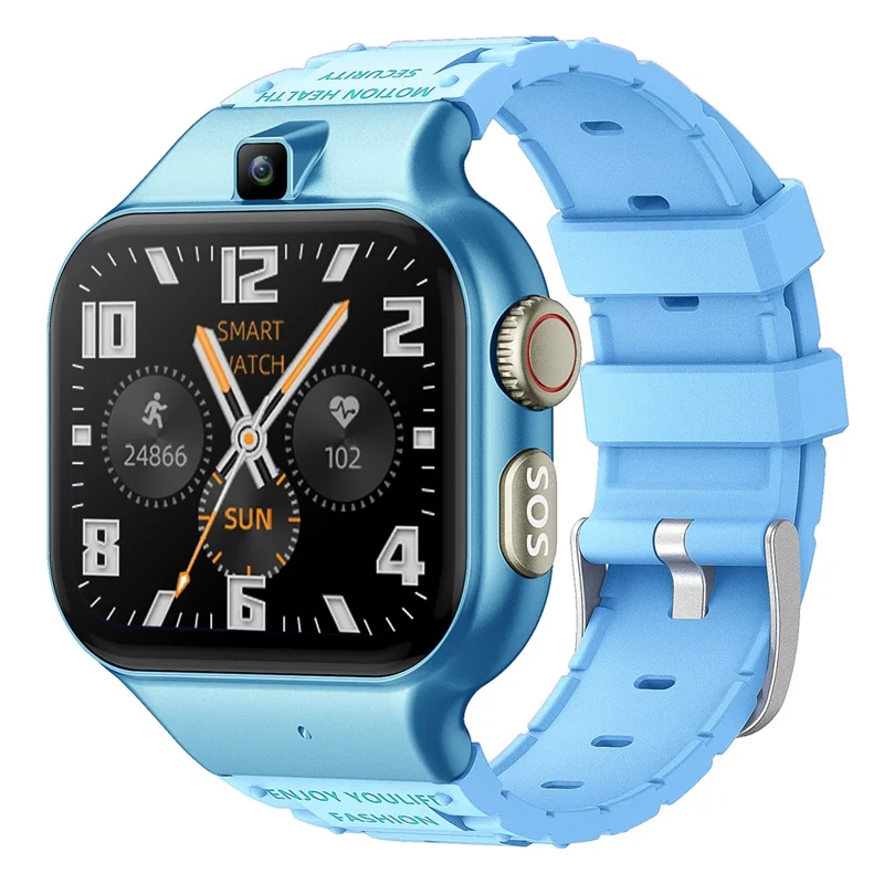 T8 1.89-Inch SOS 4G Children Smart Watch 1GB+16GB Waterproof Electric Band - Blue