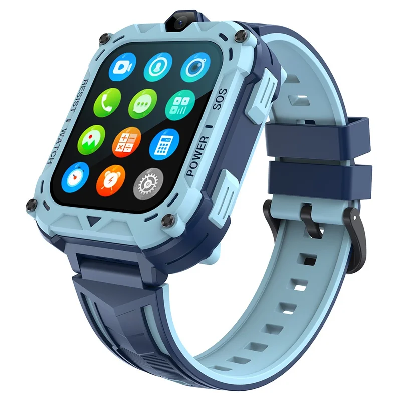 K39 4G 1.83-inch Screen Kids Smart Watch Video Calling SOS GPS Positioning Student Camera Watch - Blue