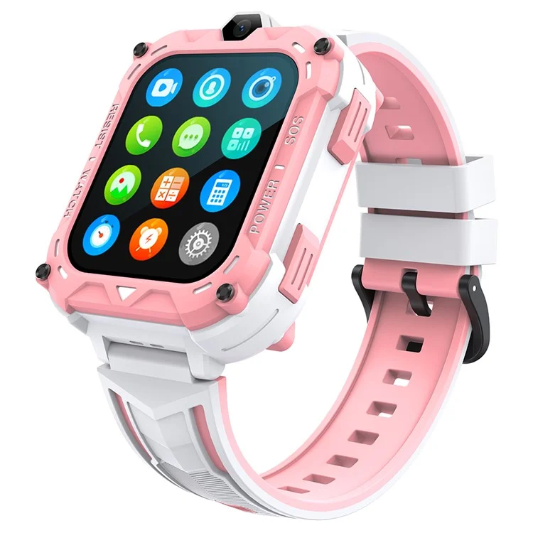 K39 4G 1.83-inch Screen Kids Smart Watch Video Calling SOS GPS Positioning Student Camera Watch - Pink