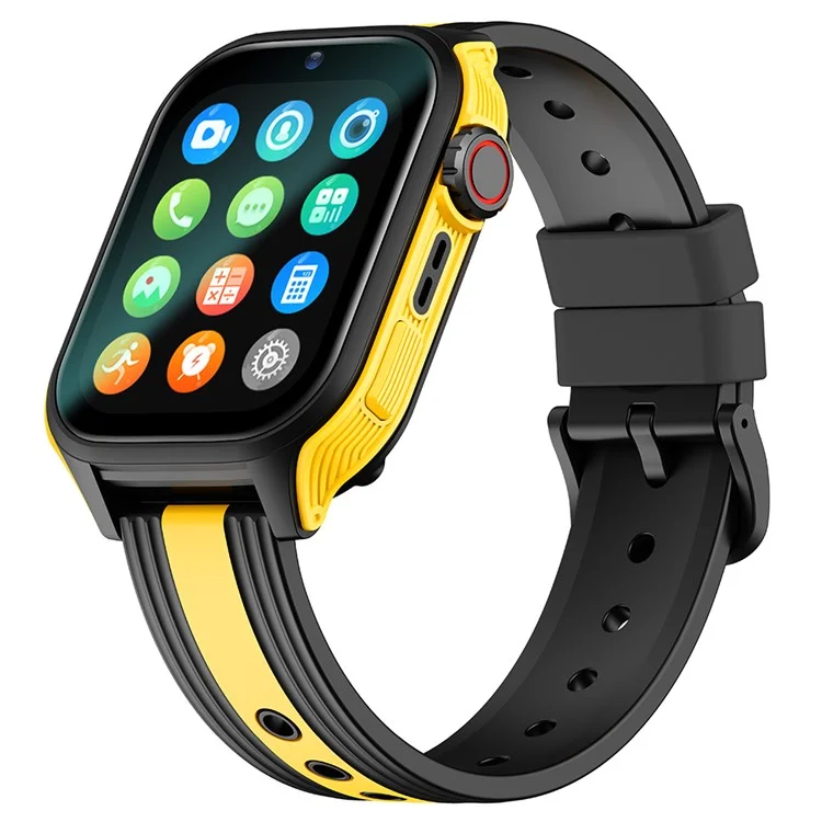 K36 4G 1.83-inch Screen Kids Smart Watch HD Camera Video MP3 Player Habit Tracking Pedometer - Black Yellow